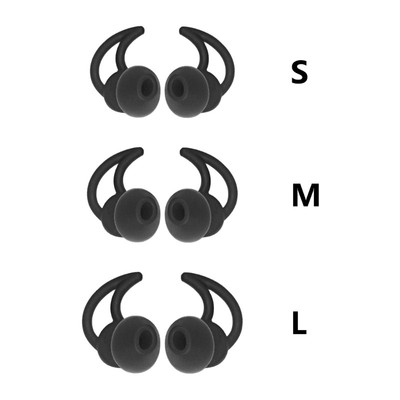 1 Pair Earbuds Replacement Tips Soft Silicone Earbud Lock Sport Grips for Qc20