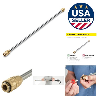 #ad High Performance 24quot; Stainless Steel Wand for Pressure Washers Up to 4000 PSI $62.29