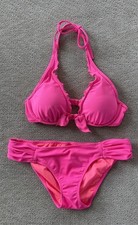 Victoria s Secret Swim Padded Push Up Bikini Set Hot Pink 2014 Small 32C