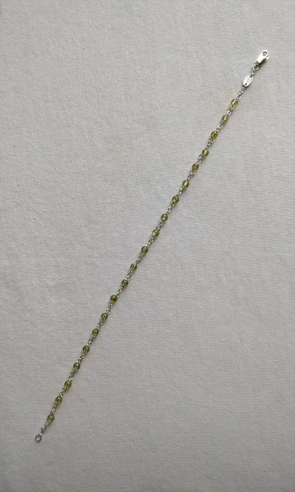Sterling Silver and Peridot Anklet - Image 3 of 4