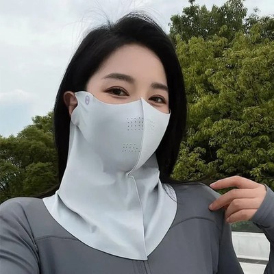 1PC UPF50+ 3D Ice Silk Face Mask Neck Scarf UV Protection for Outdoor Cycling Sp