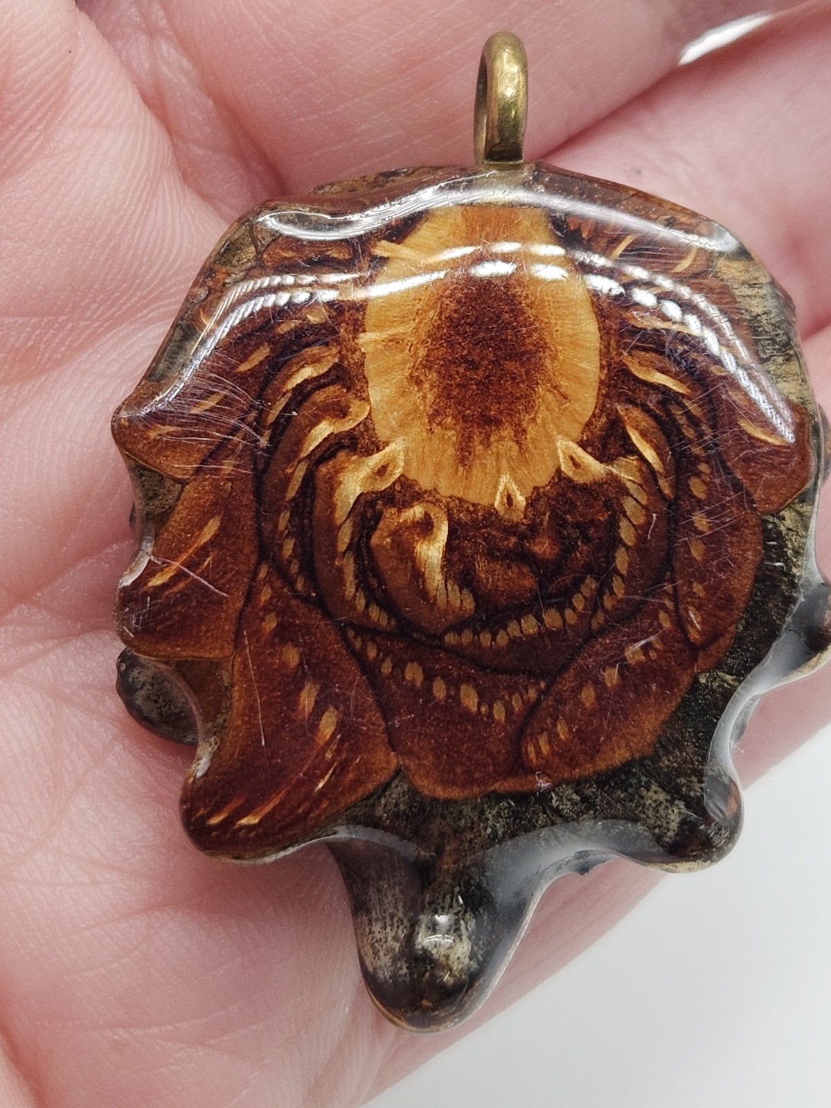 Handcrafted Third Eye Pinecone Turquoise Pendant - image 10