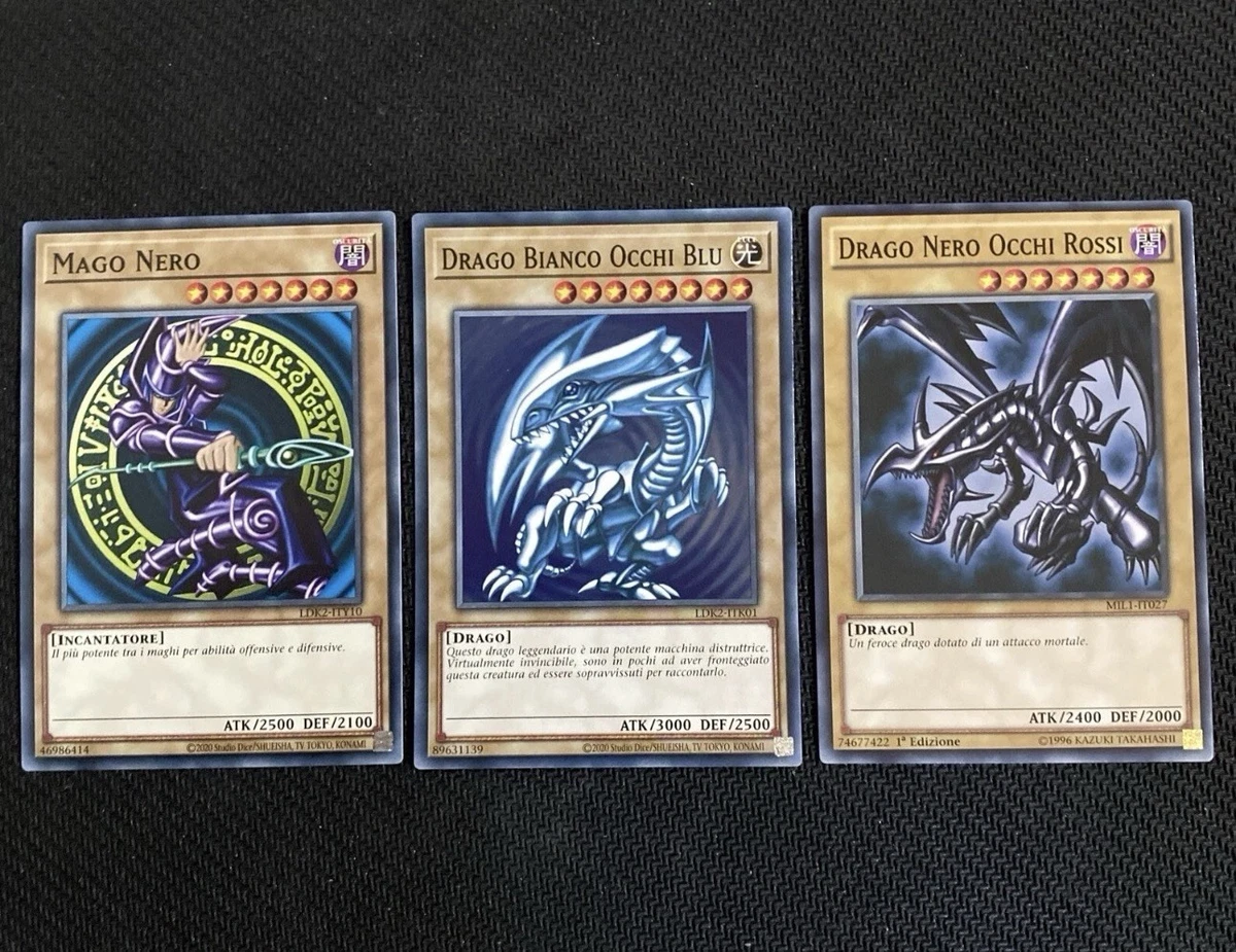 YU GI OH LDD-I056 Drago Nero Occhi Rossi 1ª Edizione Ultra Rara 2002 MT 9