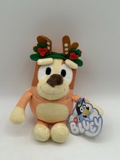 Bluey BINGO Christmas ANTLERS 7" Plush STUFFED ANIMAL Clip Toy NOS w/ Tag