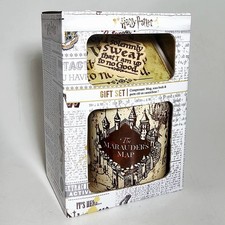HARRY POTTER Zestaw upominkowy MAPA MARAUDERS Rumdriver Kubek Podstawka Wisiorek
