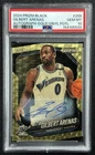 GILBERT ARENAS PSA 10 2024-25 PANINI PRIZM BLACK #266 AUTO GOLD VINYL FOTL 4/5