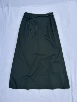 Morgane Le Fay Women’s 100% Wool Green Wrap Maxi Skirt Size Small - Image 1 of 4