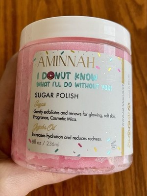 AMINNAH I Donut Know Sugar Polish body scrub 8 oz limited edition scent