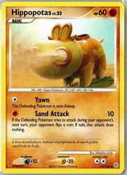 Hippopotas 51/130 Diamond & Pearl Base Set Uncommon Pokemon Card