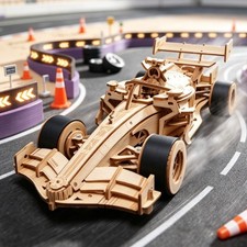 ROKR Car Mechanical Model Scale Wooden 3D Puzzles Racing Kit Teen Xmas Gift Toy