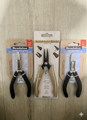 Beadsmith & Beadalon Jewelry 3pc Tools Set All In One Jaw Pliers Bead Wires NEW