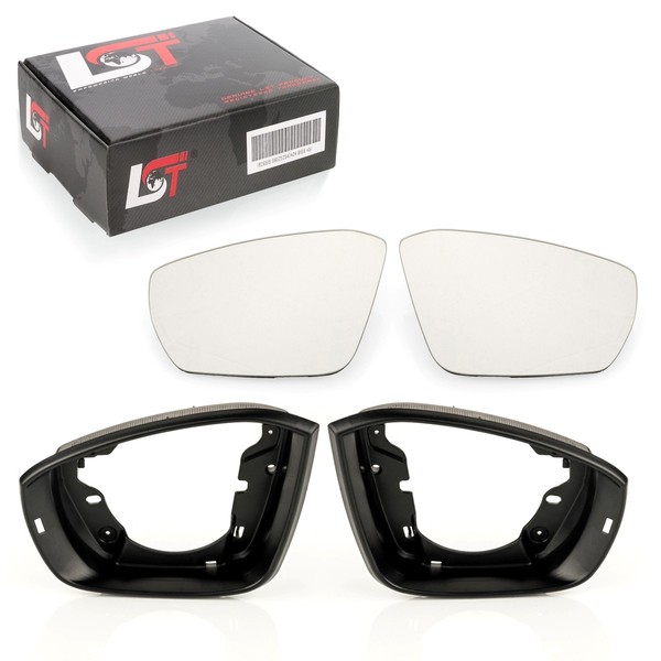 2X Spiegelglas Blendring Set Heizbar Links Rechts FüR Skoda Octavia III 5E 12-20-image