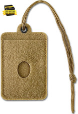 Tactical Molle Hanging ID Card Badge and Patch Holder with Hook  Loop Surface a