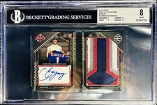 BGS 8 2023 Limited Draft Day Signatures Booklet CHRISTIAN GONZALEZ RC Patch