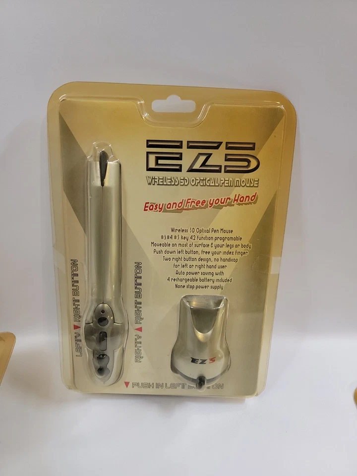 Lot Of 3 New Old Stock EZ5 Wireless Optical Pen Mouse With Stand Ambidexterous  - Image 4 of 4