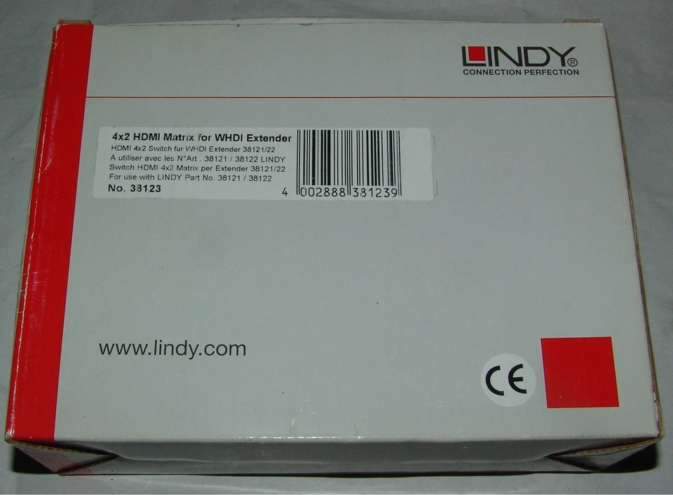 LINDY 38123 – HDMI-Matrix-Switch 4×2 • für Wireless-HDMI (WHDI) Extender 38122 - Bild 2 von 2