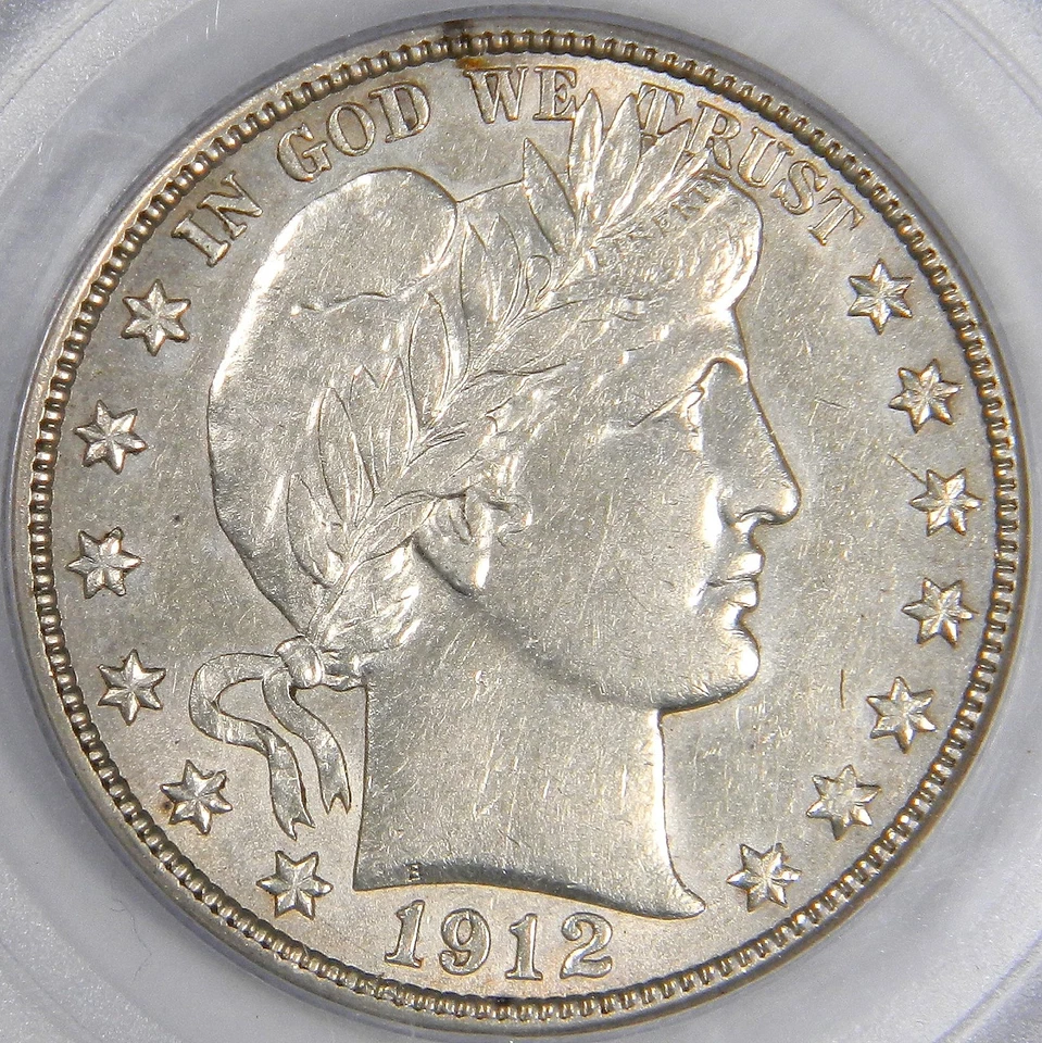 MEDIO DÓLAR 1912-D ~ PCGS AU50 ~ ¡PRECIO CORRECTO! Foto 2 de 4