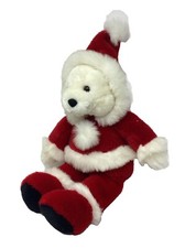 Vintage Santa Bear Plush Creations Stuffed Animal toy 16  Christmas Teddy