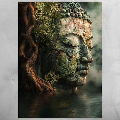 Buddha in der Natur Poster Schöne Wanddeko Dekoration