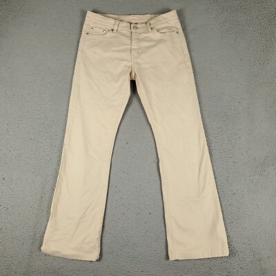 Lacoste Jeans Womens Size 28x28.5 Beige Bootcut Denim Pants Ladies *  38