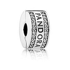 Pandora Charm Donna con Clip Logo 792056CZ