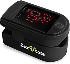 Fingertip Pulse Oximeter, Blood Oxygen Monitor, Silicon Cover, Batteries