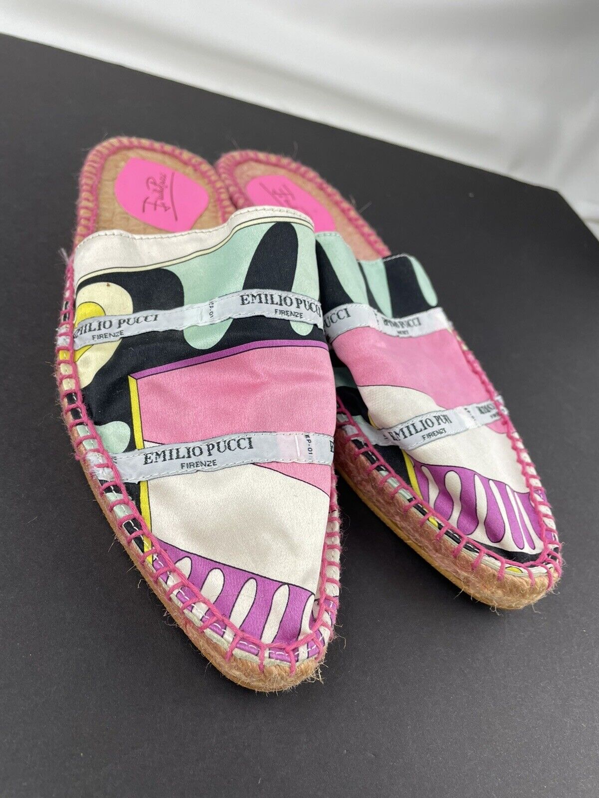 Emilio Pucci Pink Purple Print Espadrille Sandals… - image 3