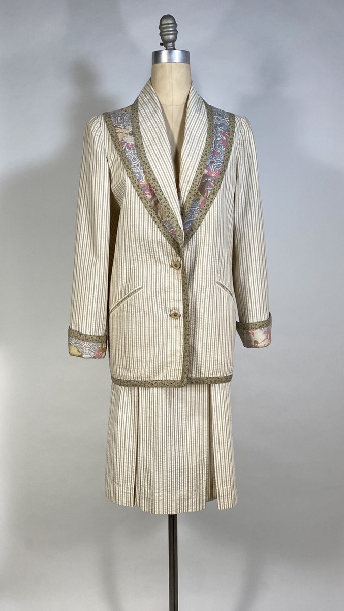コレクション special vintage koos van den akker Vintage early 1980's KOOS VAN DEN AKKER cotton seersucker Blazer