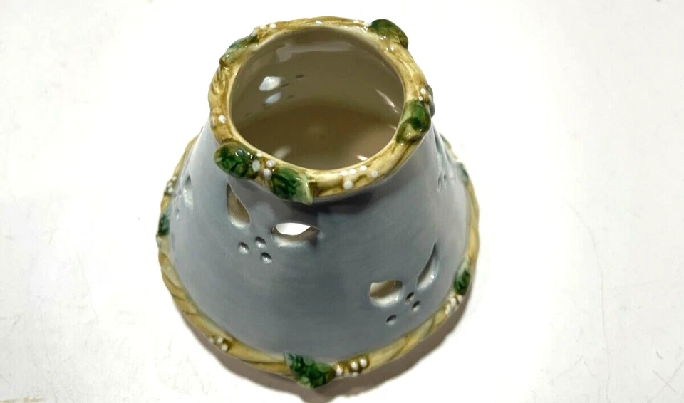 Tarro de velas Yankee Sombra Topper “El amor hace una casa” Flores Primavera 3-1/4” Alto Foto 4 de 4