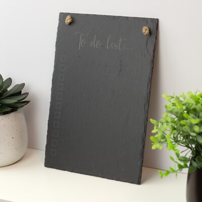 To Do Liste Schiefer Hängetafel Küche Kreidetafel Memoboard Notizen Gravur 