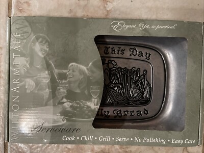 Wilton Armetale Serveware ''Give Us This Day Our Daily Bread'' Bread Tray #601009
