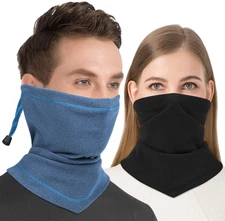 Winter Neck Warmer Gaiter Fleece Adjustable Ski Face Mask Scarf for Cold Weather