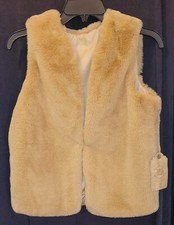 NWT GIRLS TRUE CRAFT, SIZE XL, ICED COFFEE, FAUX FUR VEST