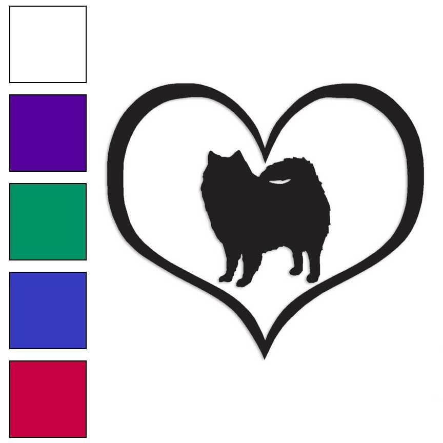 Love American Eskimo Dog, Vinyl Decal Sticker, Multiple Colors & Sizes #1414
