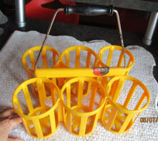 Joli ancien Panier à 6 Bouteilles POLA Style années 70 à Commissions ou Stockage