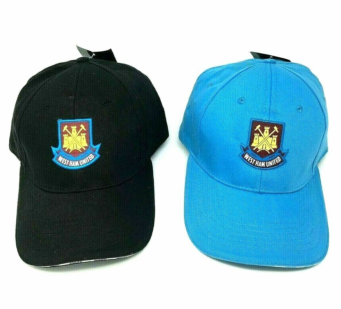 Men's Unisex Official West Ham FC Football Adjustable Baseball Cap Hat Blue
