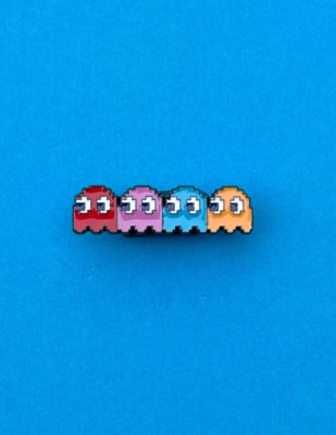 Pin/Anstecknadel/Emaille-Brosche für PAC-MAN* Fans/Viedeospiel/Jeansjacke/80er