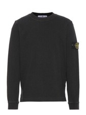 Felpa Stone Island Junior con toppa e logo impreziosita, 681662917 (NERO)