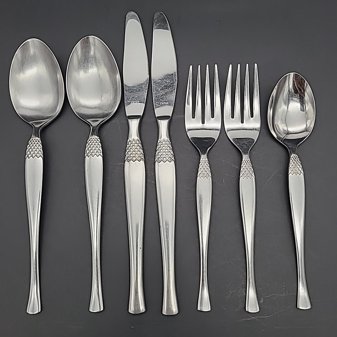 Ci Stainless Flatware CIF5 Pineapple Japan Mixed 7 Pc Lot