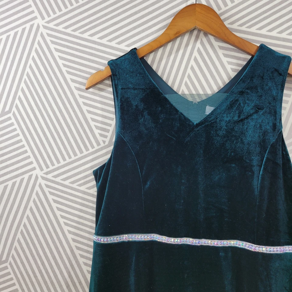 Новый Speechless платье без рукавов девочек размер XXL зеленый бархат специальное событие новый с Ярлыками - Изображение 3 из 4