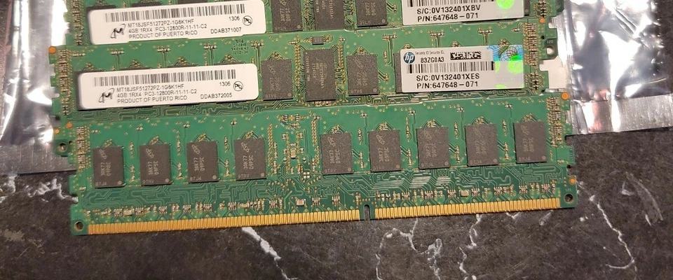 102pc LOT ~ 4GB HP 647648-071 ~ PC3-12800R 1Rx4 ~ SERVER RAM Memory ~ FREE SHIP - Image 4 of 4