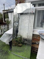 Tall Art Deco Style Bevelled Mirror 