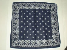 Vtg Wash Fast Color Cotton Blue WPL 9939 Bandana HTF Pattern Tiger