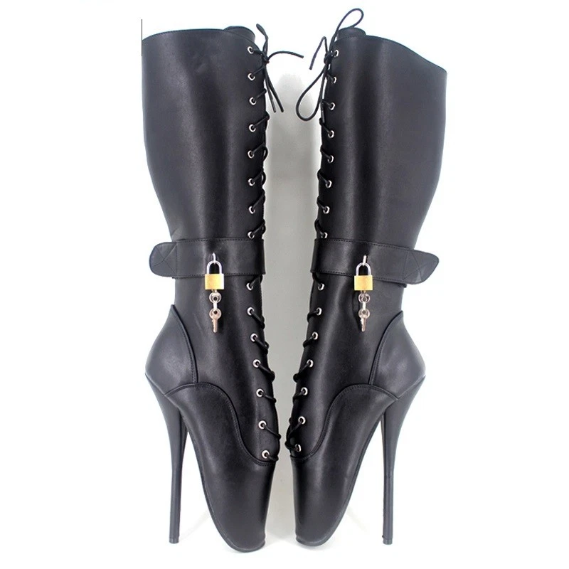 Locking high heel clearance boots