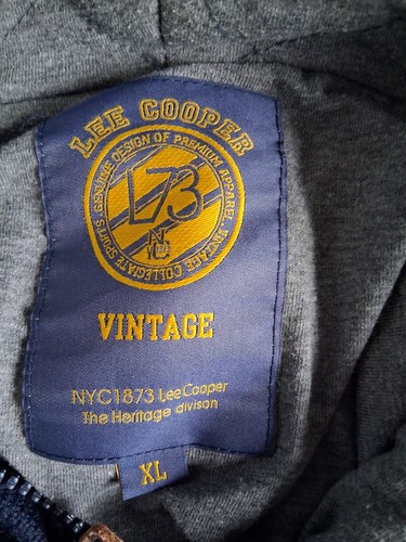 Sudadera con capucha tejida vintage XL Lee Cooper para hombre - Imagen 3 de 4
