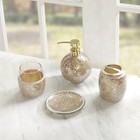 Home Essence 4 Piece Mosaic Bath Accessories Sets, Gold,Silver,Multi-color