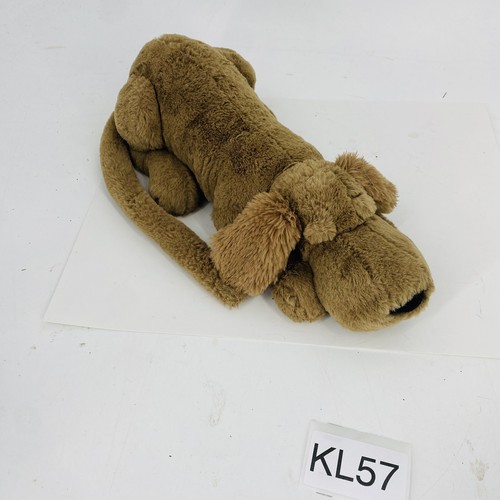 Jellycat London Retired Henry Hound Dog 12" Brown Laying Long Tail Soft Plush - Picture 2 of 11