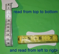 1 Tape Measure Ruler English+Mectic read in 2 direction