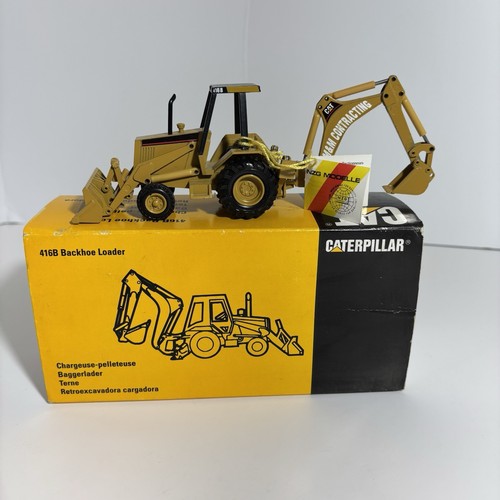 Vintage 1990s NZG CAT 416B 416 Backhoe Loader 1:50 Diecast Model & Box. READ! H2 - Picture 1 of 18