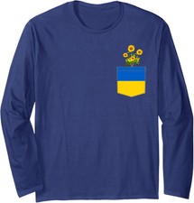 Ukraine Flag National Kiev Ukrainian Sunflower Cute Long Sleeve Tshirt